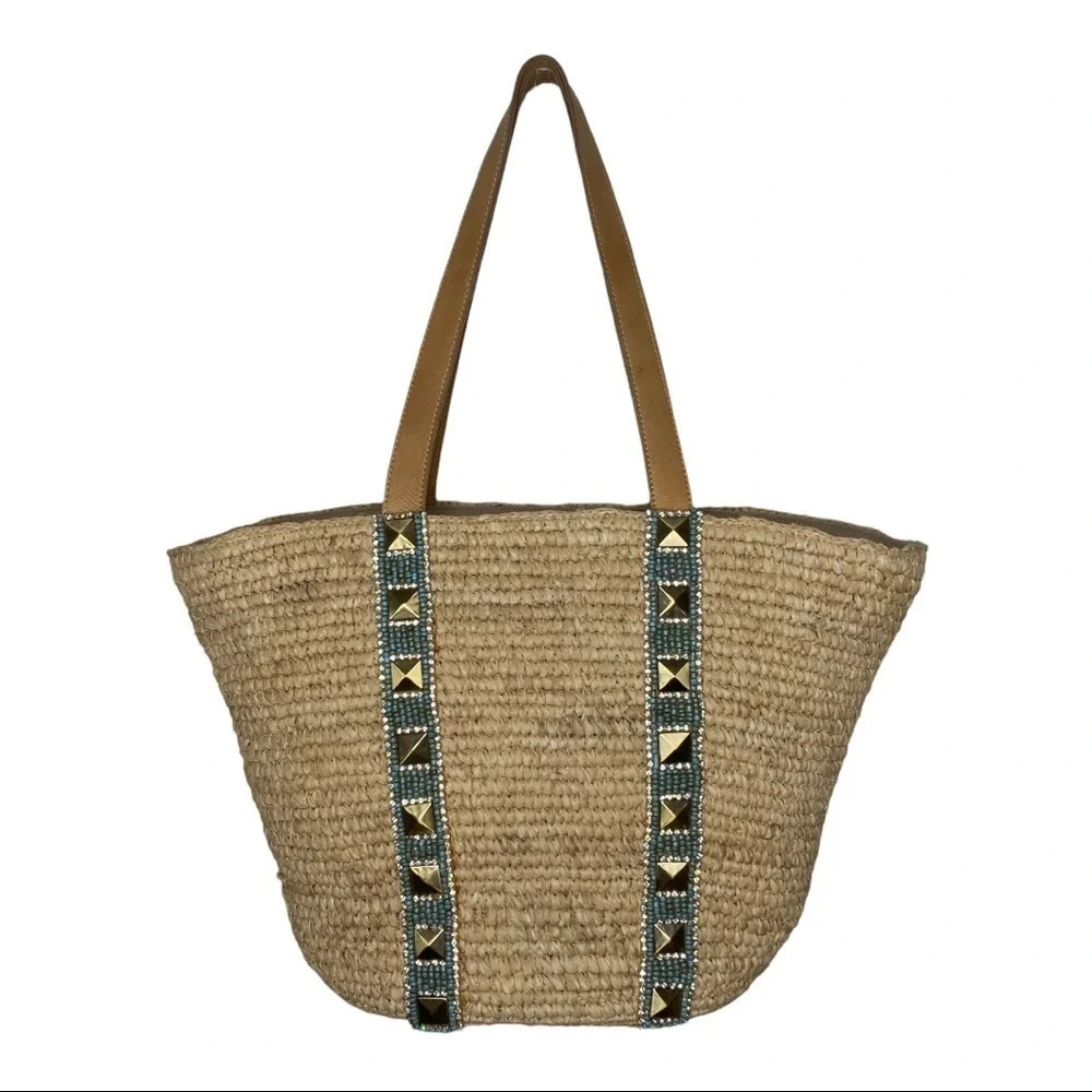 SKEMO Embellished Straw Bag - Picture 2 of 15